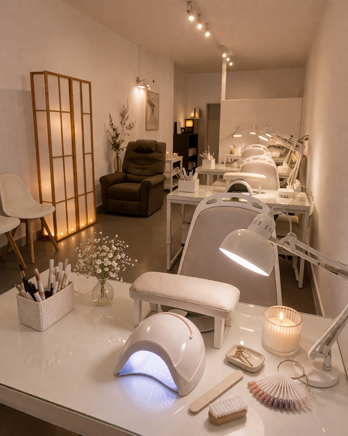 Montaje de beauty bar de Gliz para eventos corporativos